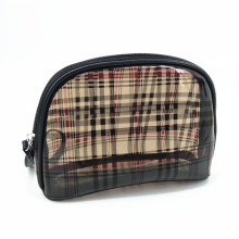 Travel Luggage Pouch Custom Clear Transparent Houndstooth PVC Travel Makeup Toiletry Bag